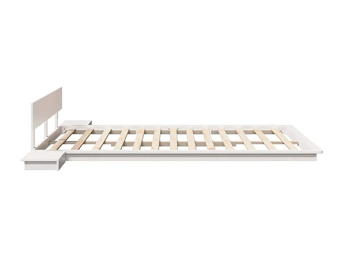 Lit double | Lit adulte | Cadre de lit Blanc 150x200 cm bois