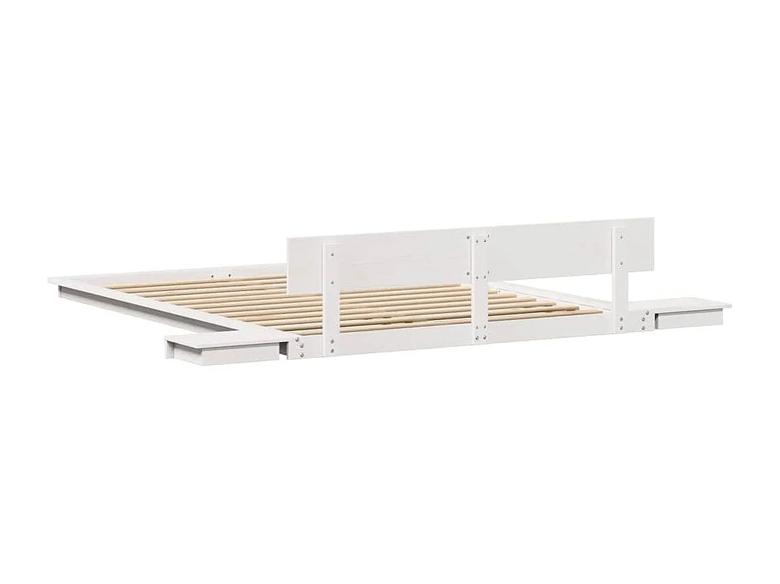 Lit double | Lit adulte | Cadre de lit Blanc 150x200 cm bois