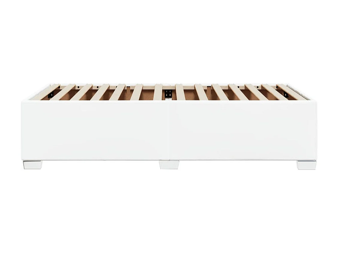 Letto per adulti | Letto singolo | Giroletto Bianco 100x200 cm in Similpelle