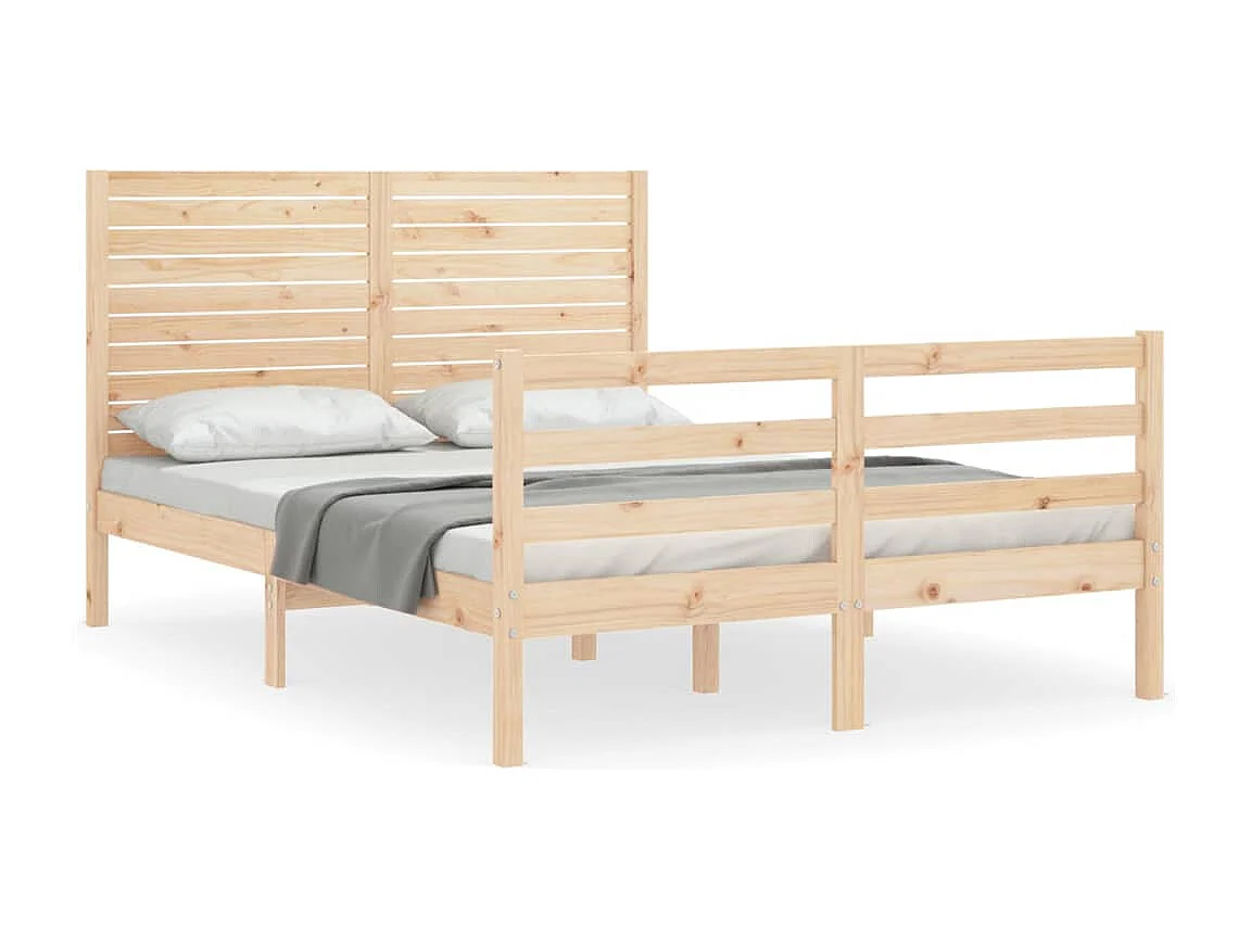 Lit double | Lit adulte | Cadre de lit 140x200 cm bois massif