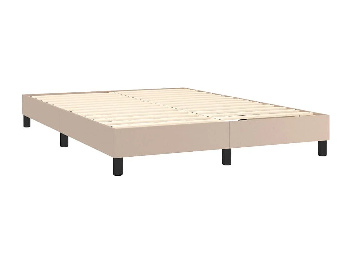 Lit double | Lit adulte | Cadre de lit cappuccino 140x190 cm similicuir