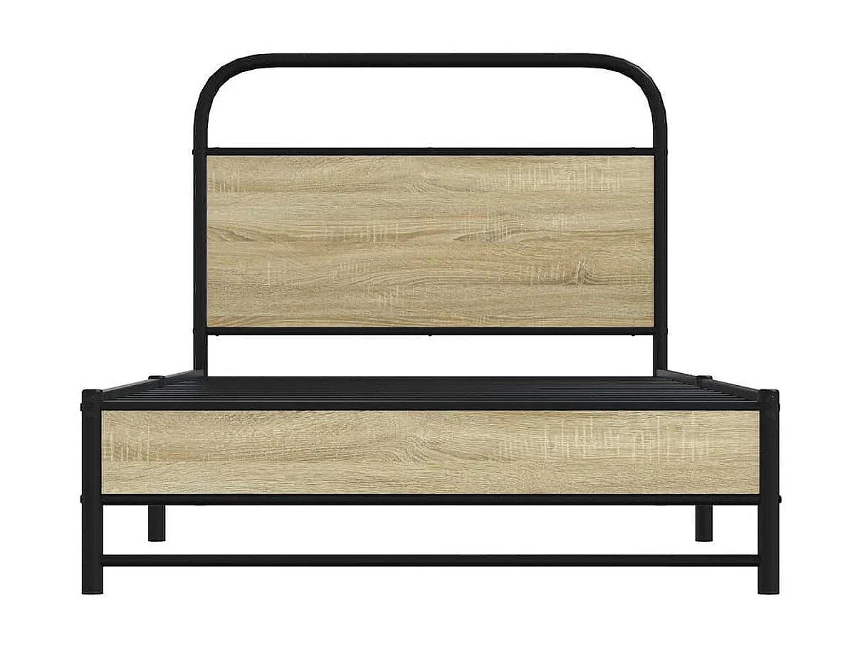 Letto per adulti | Letto singolo | Giroletto senza Materasso Rovere Sonoma 100x190cm in Truciolato