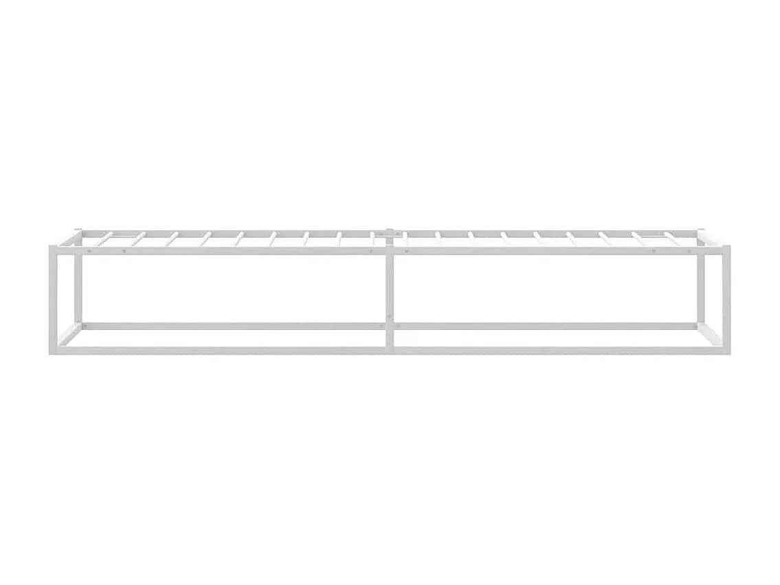 Letto per adulti | Letto singolo | Giroletto senza Materasso Bianco 100x200 cm in Metallo