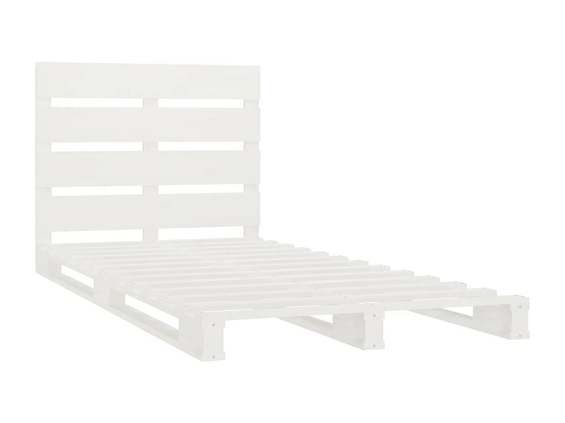 Letto per adulti | Letto singolo | Giroletto senza Materasso Bianco 90x200 cm Legno Massello Pino