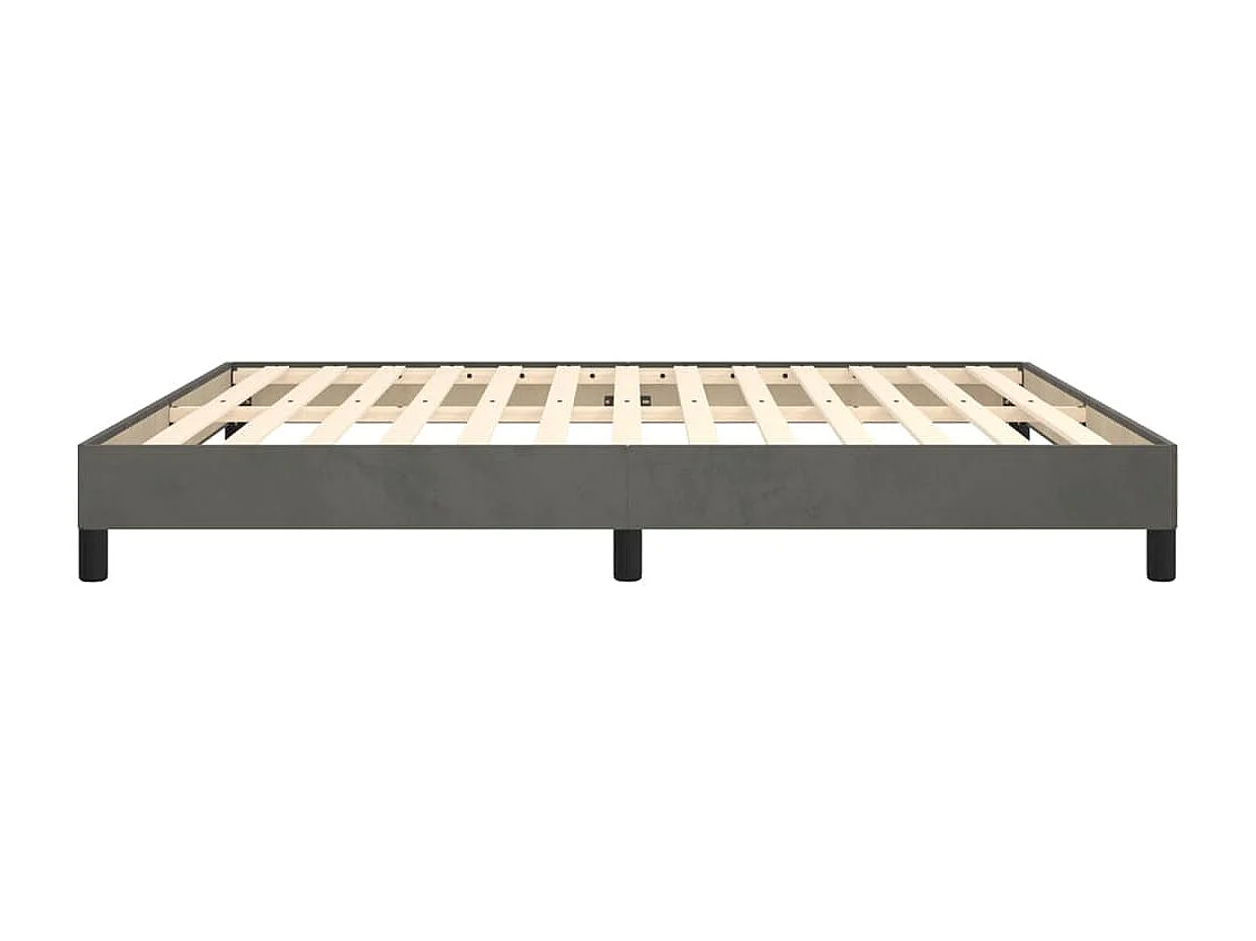 Lit double | Lit adulte | Cadre de lit gris foncé 160x200 cm velours