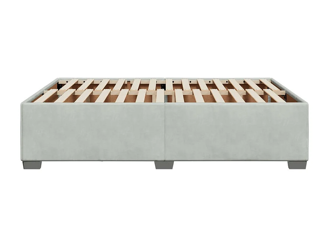 Lit double | Lit adulte | Cadre de lit gris clair 160x200 cm velours