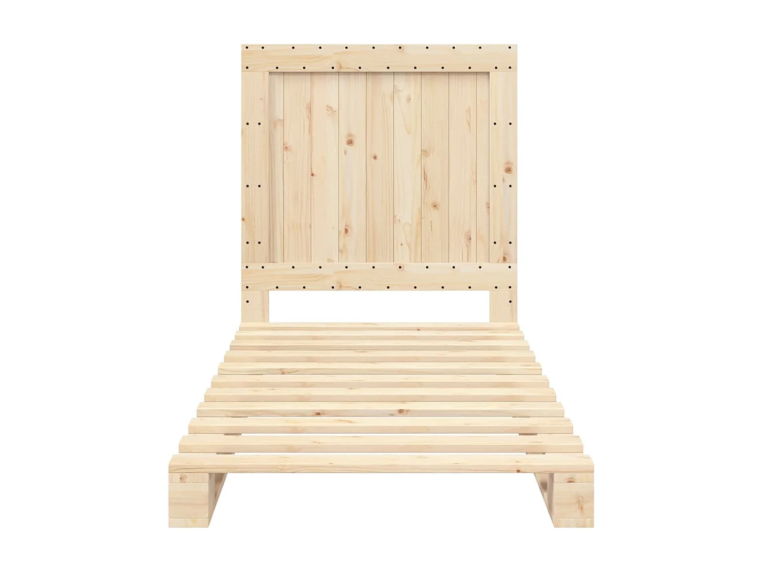 Lit simple | Lit adulte, enfant | Cadre de lit avec tête de lit 90x200cm bois massif