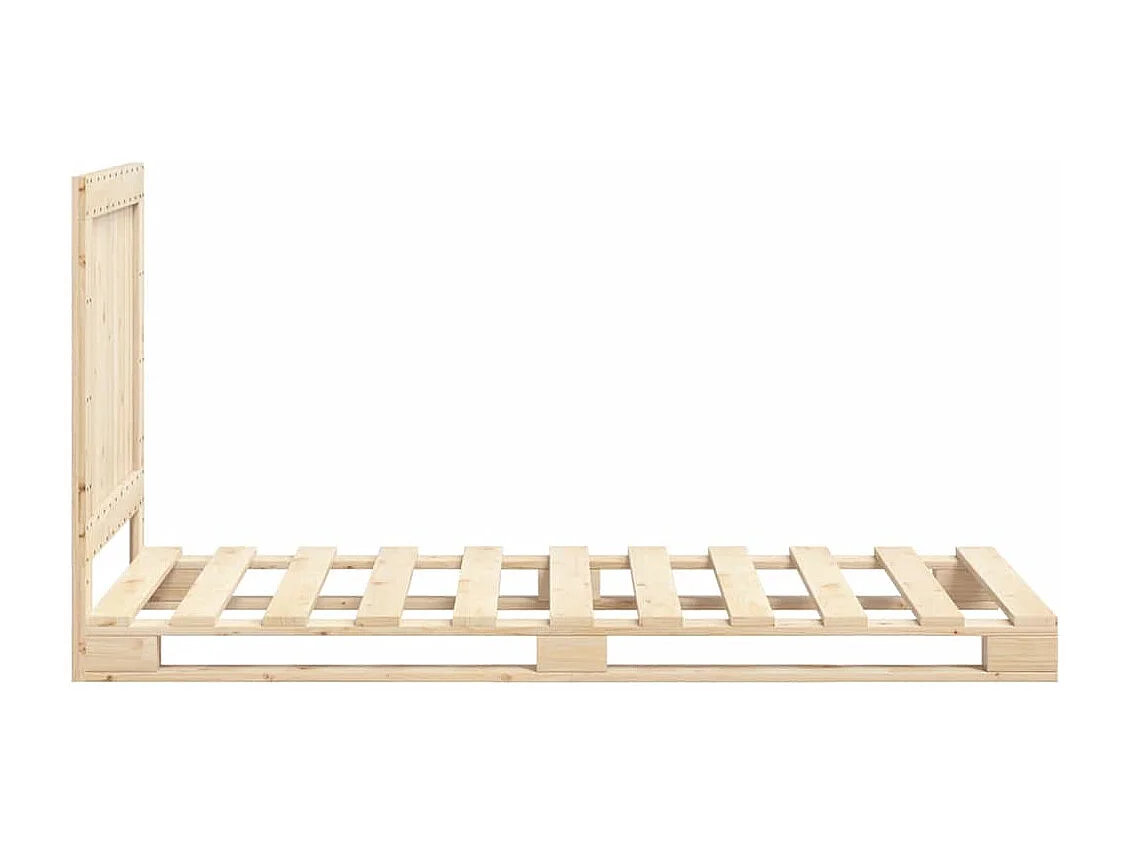 Lit simple | Lit adulte, enfant | Cadre de lit avec tête de lit 90x200cm bois massif