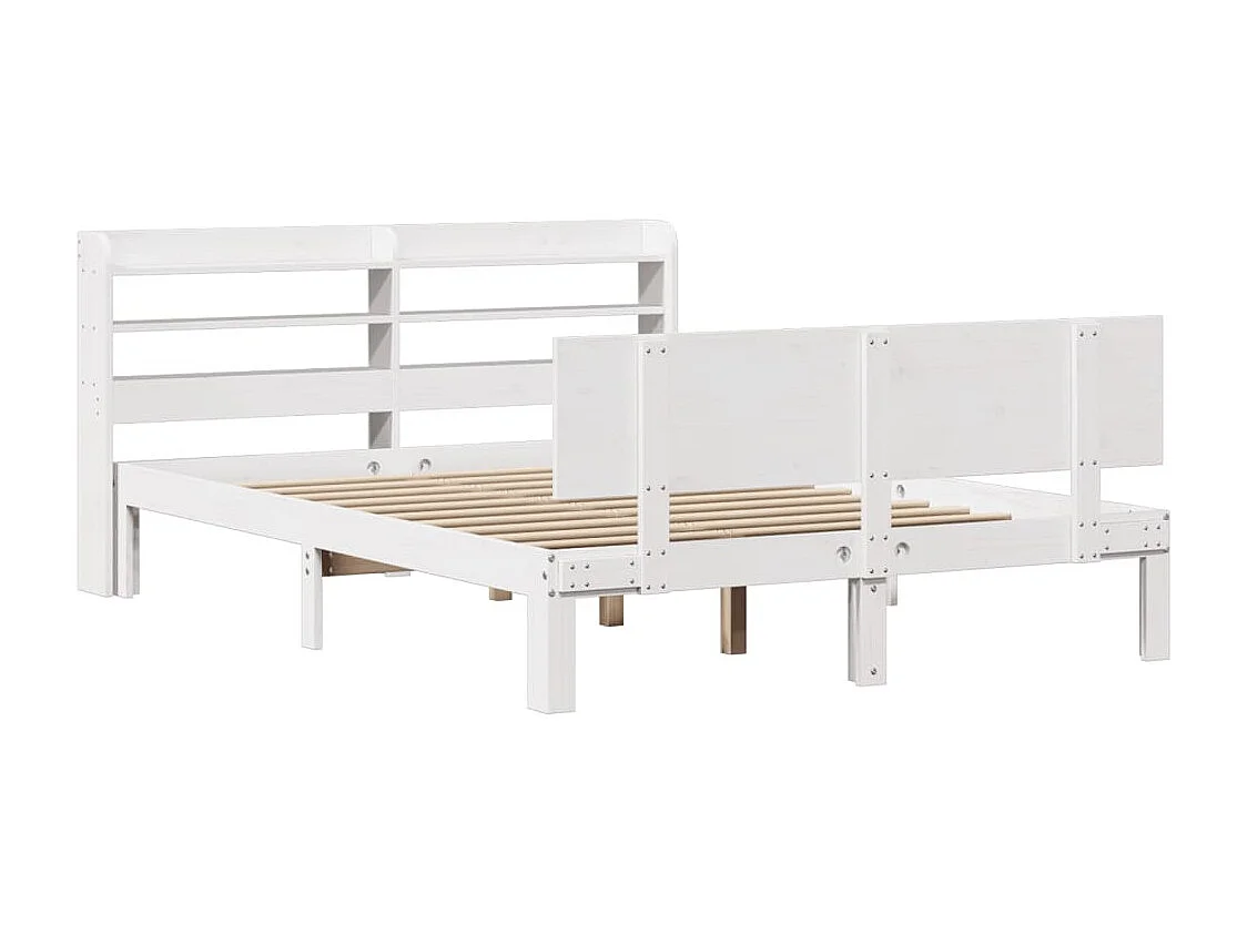 Letto per adulti | Letto matrimoniale | Giroletto con Testiera senza Materasso Bianco 140x200 cm