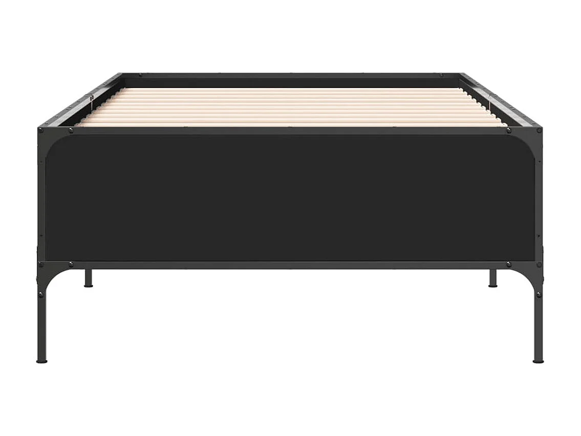 Lit simple | Lit adulte, enfant | Cadre de lit noir 90x190 cm