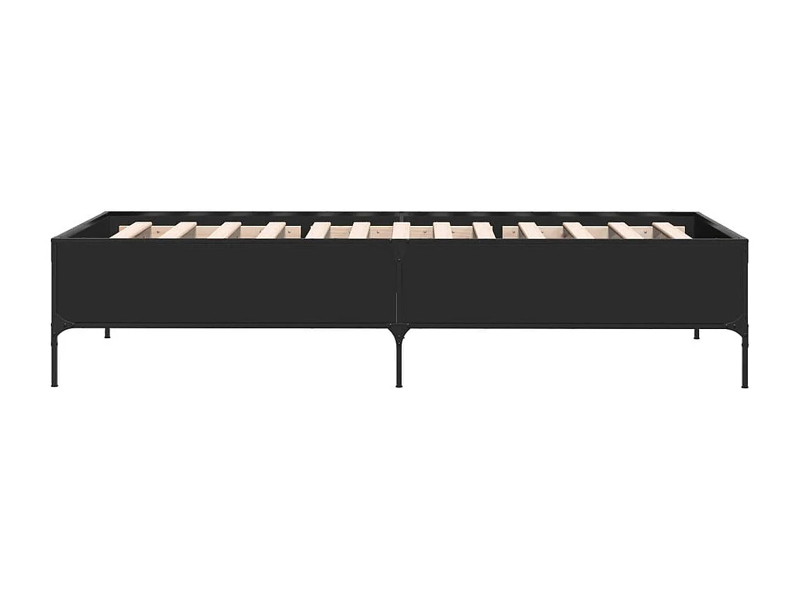 Lit simple | Lit adulte, enfant | Cadre de lit noir 90x190 cm