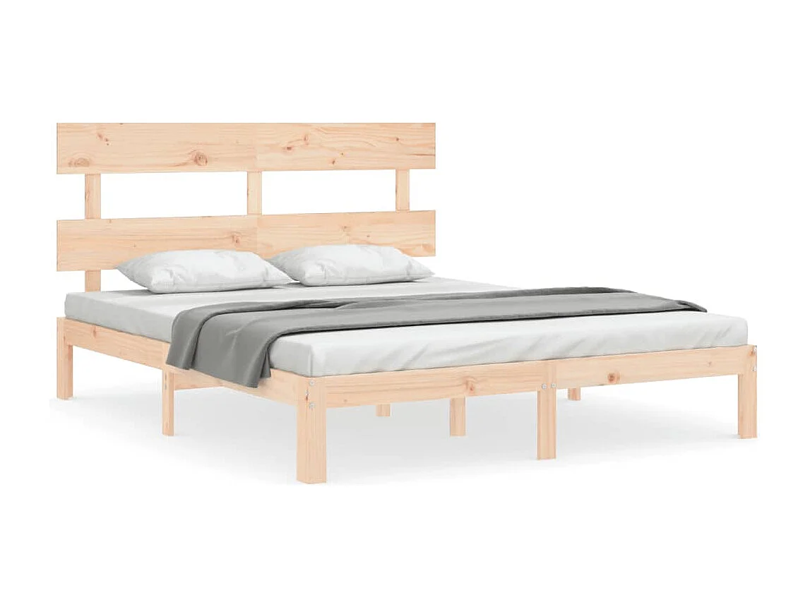 Lit double | Lit adulte | Cadre de lit 160x200 cm bois massif de pin