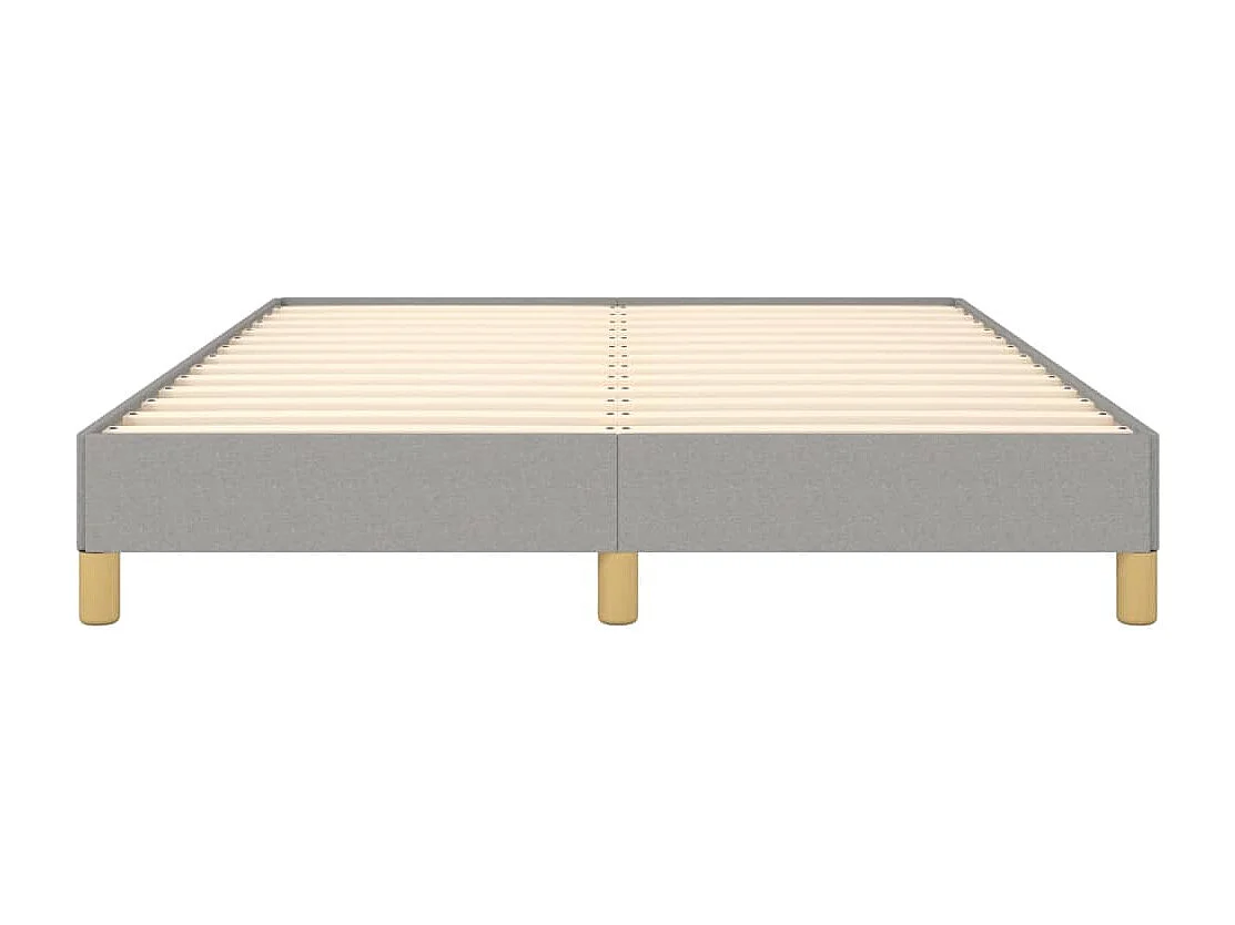 Lit double | Lit adulte | Cadre de lit gris clair 140x190 cm tissu