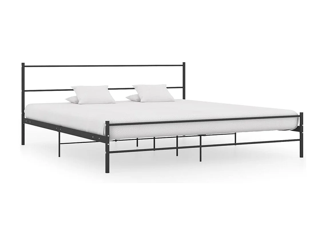 Lit double | Lit adulte | Cadre de lit noir métal 180x200 cm