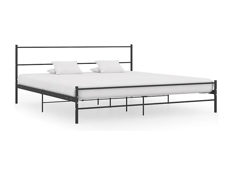 Lit double | Lit adulte | Cadre de lit noir métal 180x200 cm