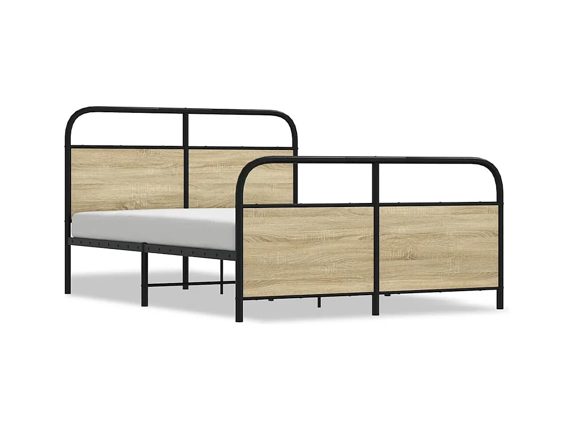 Letto per adulti | Letto singolo | Giroletto senza Materasso Rovere Sonoma 120x200cm in Truciolato