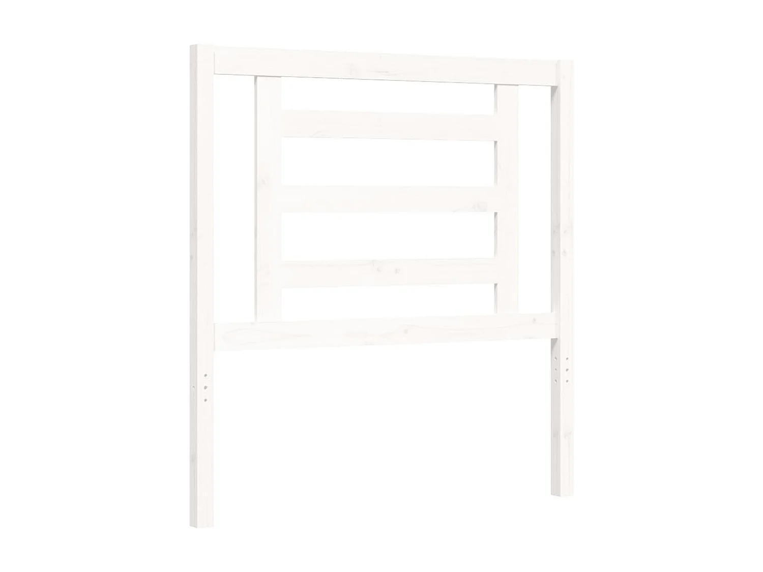 Lit simple | Lit adulte, enfant | Cadre de lit blanc 90x200 cm bois massif