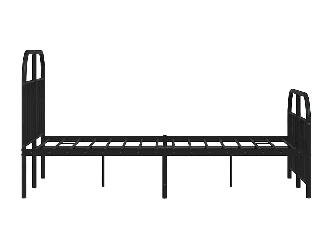 Lit simple | Lit adulte, enfant | Cadre de lit métal avec pied de lit noir 120x200cm