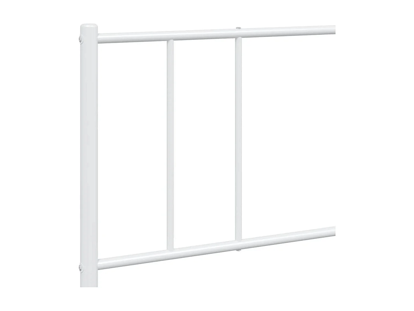 Lit double | Lit adulte | Cadre de lit métal et pied de lit blanc 180x200 cm