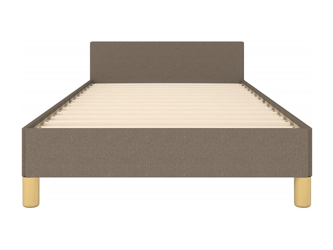 Lit simple | Lit adulte, enfant | Cadre de lit taupe 90x190 cm tissu