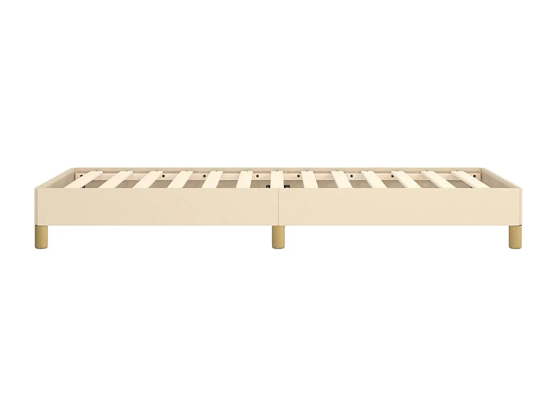 Lit simple | Lit adulte, enfant | Cadre de lit crème 90x190 cm tissu