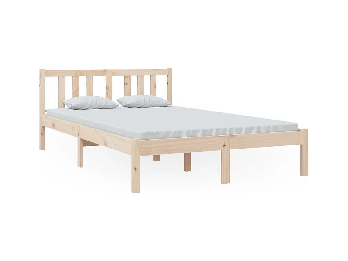 Letto per adulti | Letto singolo | Giroletto senza Materasso Ambrato in Legno Massello 120x200 cm