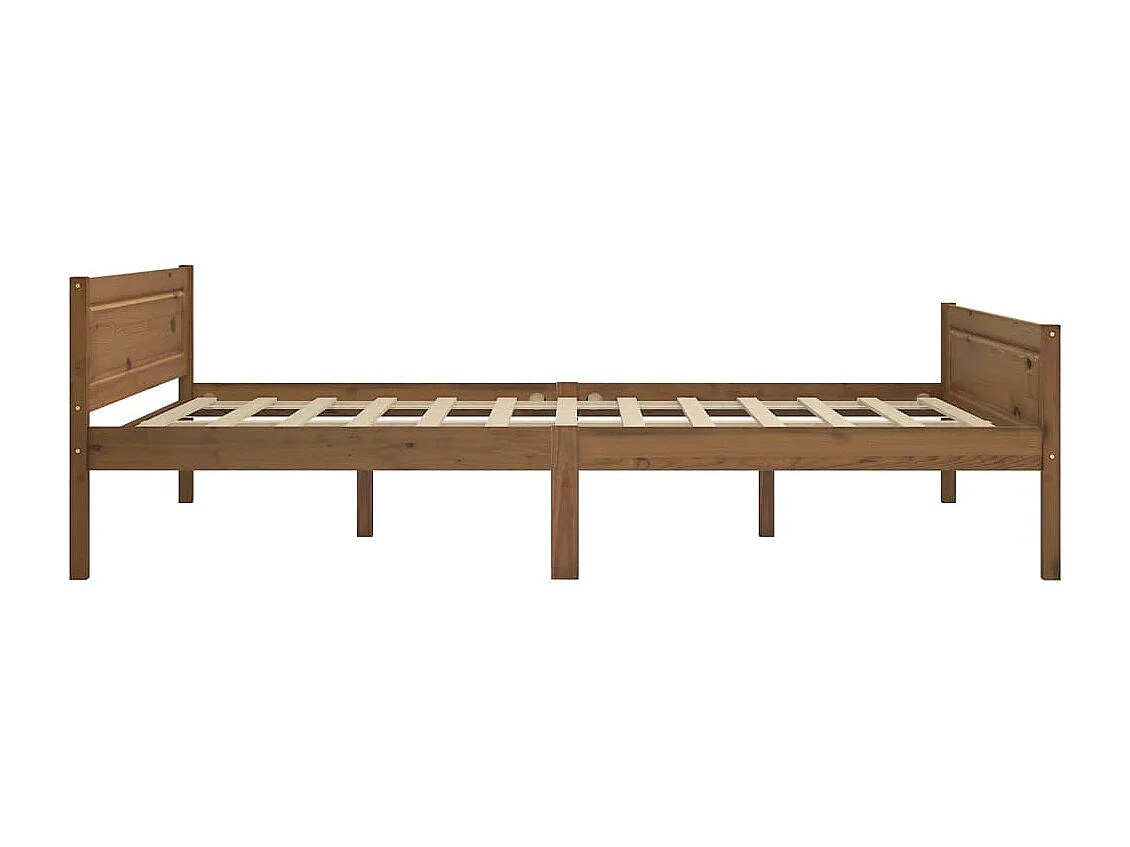 Lit simple | Lit adulte, enfant | Cadre de lit pin massif marron miel 120x200 cm