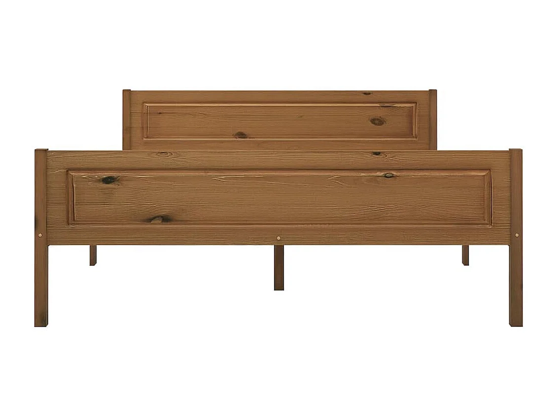 Lit simple | Lit adulte, enfant | Cadre de lit pin massif marron miel 120x200 cm