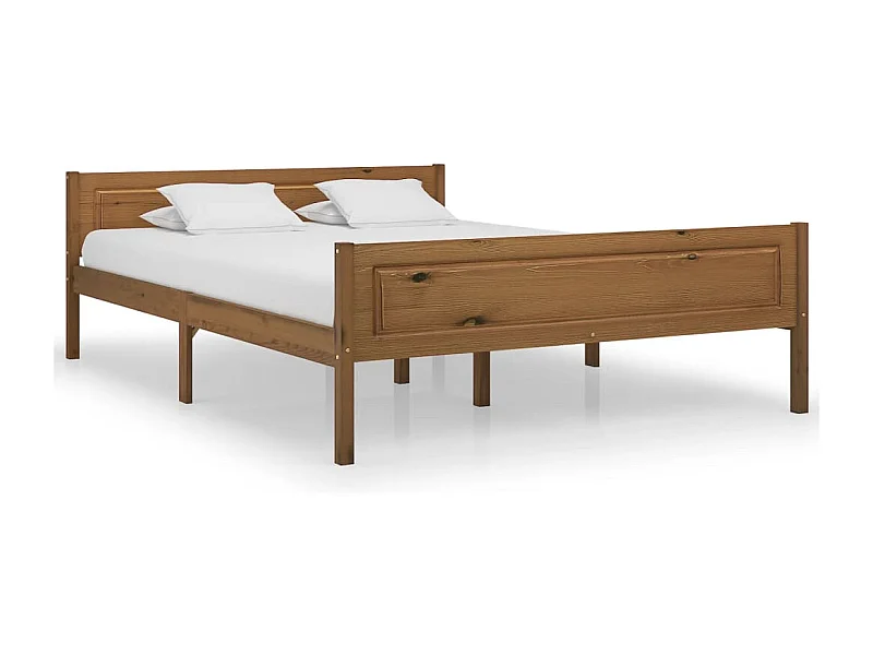 Lit simple | Lit adulte, enfant | Cadre de lit pin massif marron miel 120x200 cm