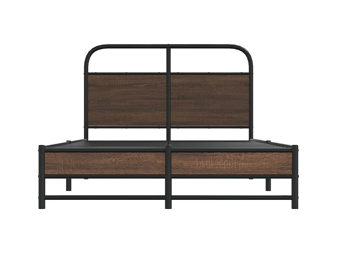 Letto per adulti | Letto matrimoniale | Giroletto senza Materasso Rovere Marrone 140x200 cm Truciolato