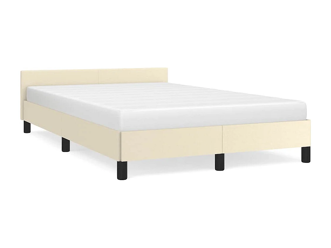 Letto per adulti | Letto singolo | Giroletto senza Materasso Crema 120x190 cm Similpelle