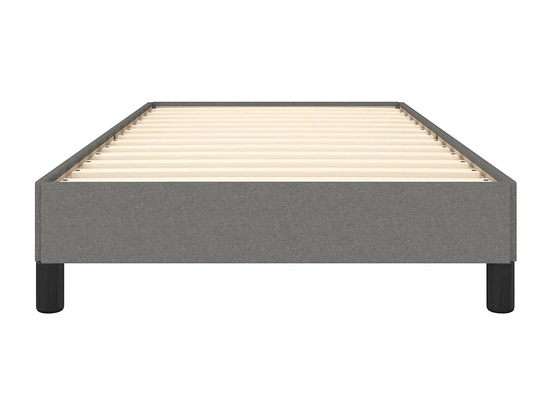 Lit simple | Lit adulte, enfant | Cadre de lit gris foncé 100x200 cm tissu