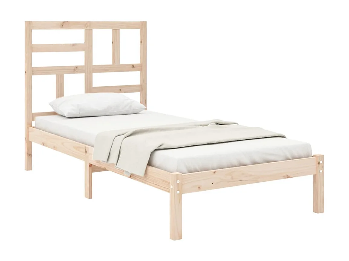 Lit simple | Lit adulte, enfant | Cadre de lit bois massif 100x200 cm