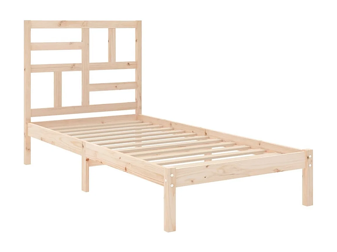 Lit simple | Lit adulte, enfant | Cadre de lit bois massif 100x200 cm