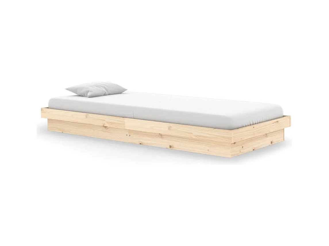 Letto per adulti | Letto singolo | Giroletto in Legno Massello 90x200 cm