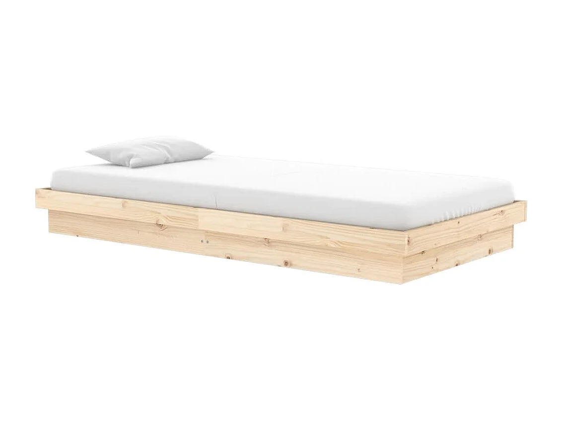 Lit simple | Lit adulte, enfant | Cadre de lit Bois massif 90x200 cm