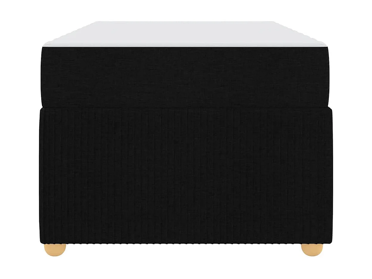 Bedframe | Eenpersoonsbed met matras Zwart 100x200 cm Stof
