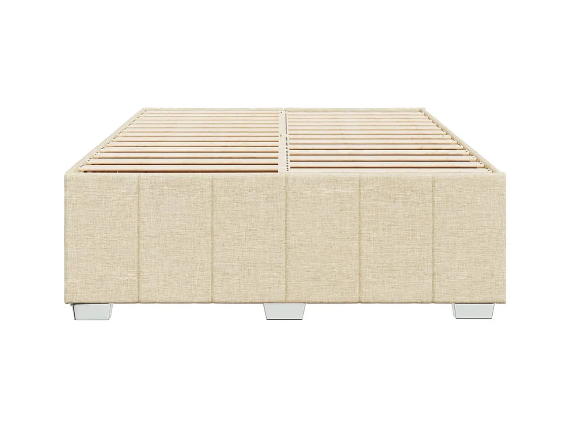 Letto per adulti | Letto matrimoniale | Giroletto senza Materasso Crema 160x200 cm in Tessuto