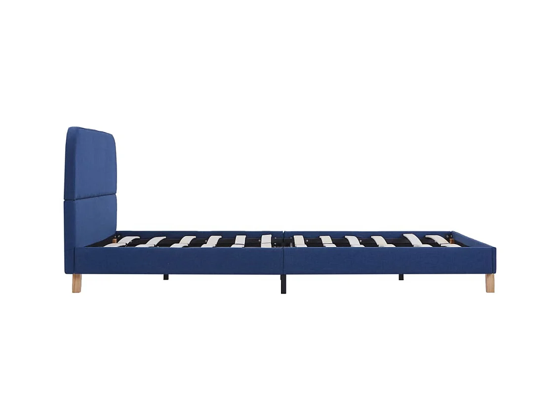 Lit double | Lit adulte | Cadre de lit bleu tissu 140x200 cm