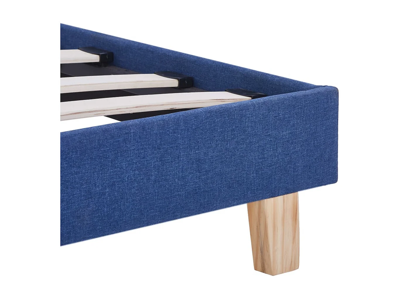 Lit double | Lit adulte | Cadre de lit bleu tissu 140x200 cm