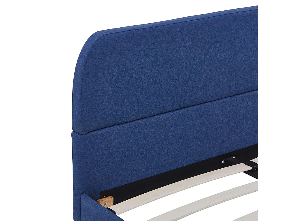 Lit double | Lit adulte | Cadre de lit bleu tissu 140x200 cm