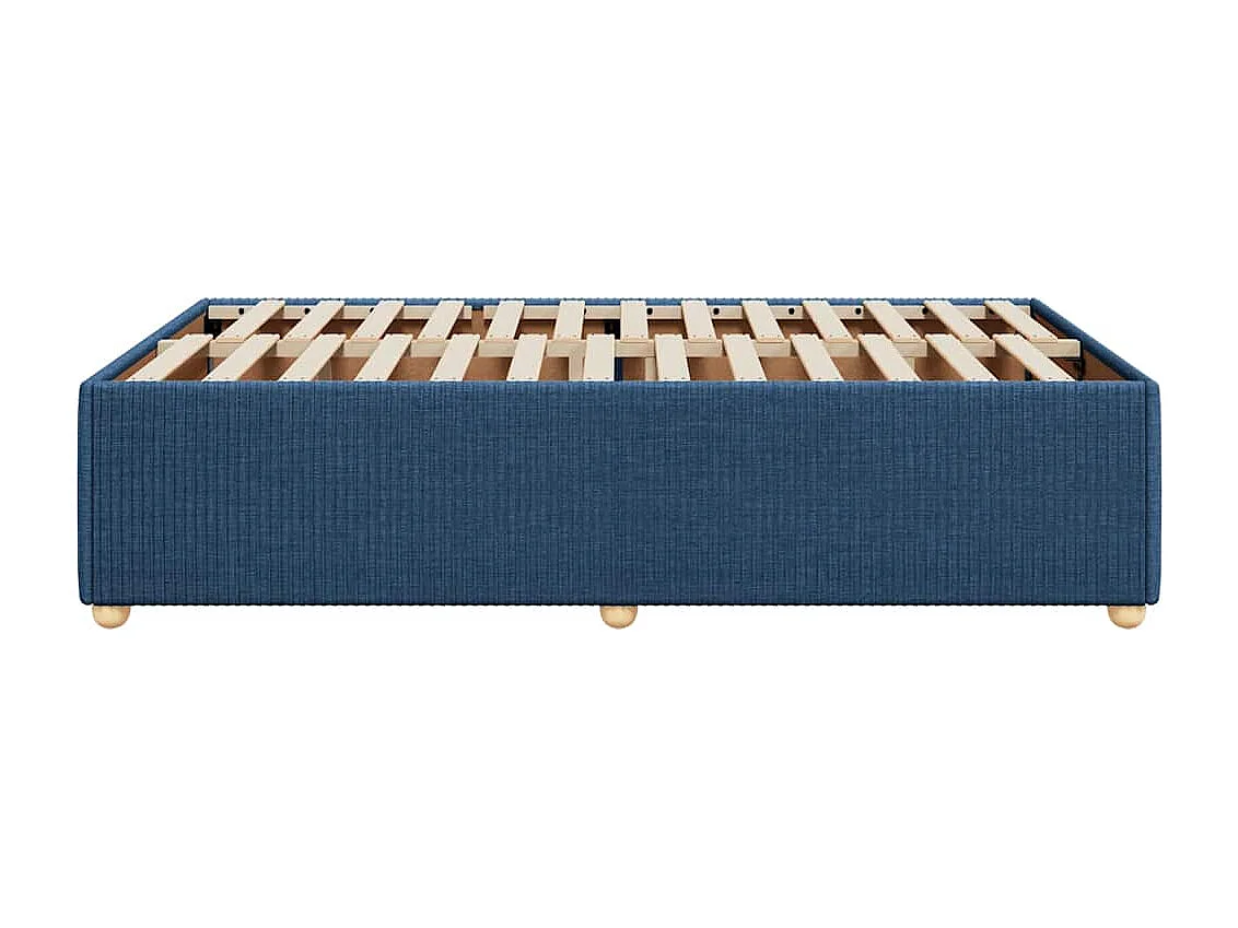 Lit simple | Lit adulte, enfant | Cadre de lit bleu 120x190 cm tissu