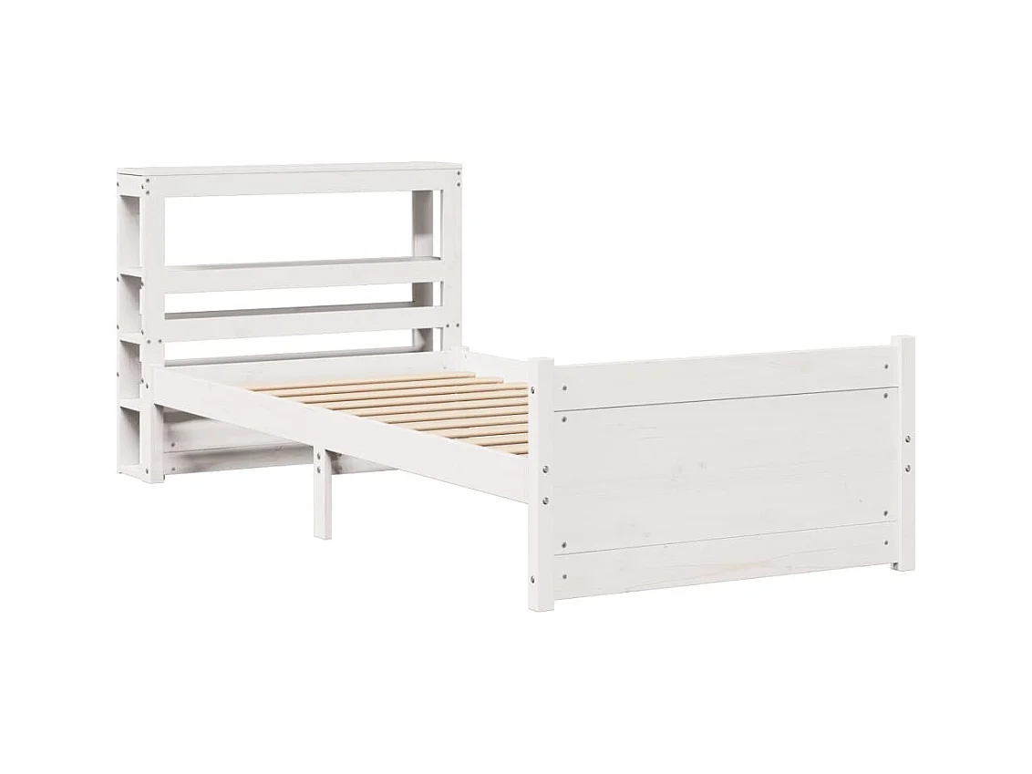 Letto per adulti | Letto singolo | Giroletto con Testiera senza Materasso Bianco 90x200 cm