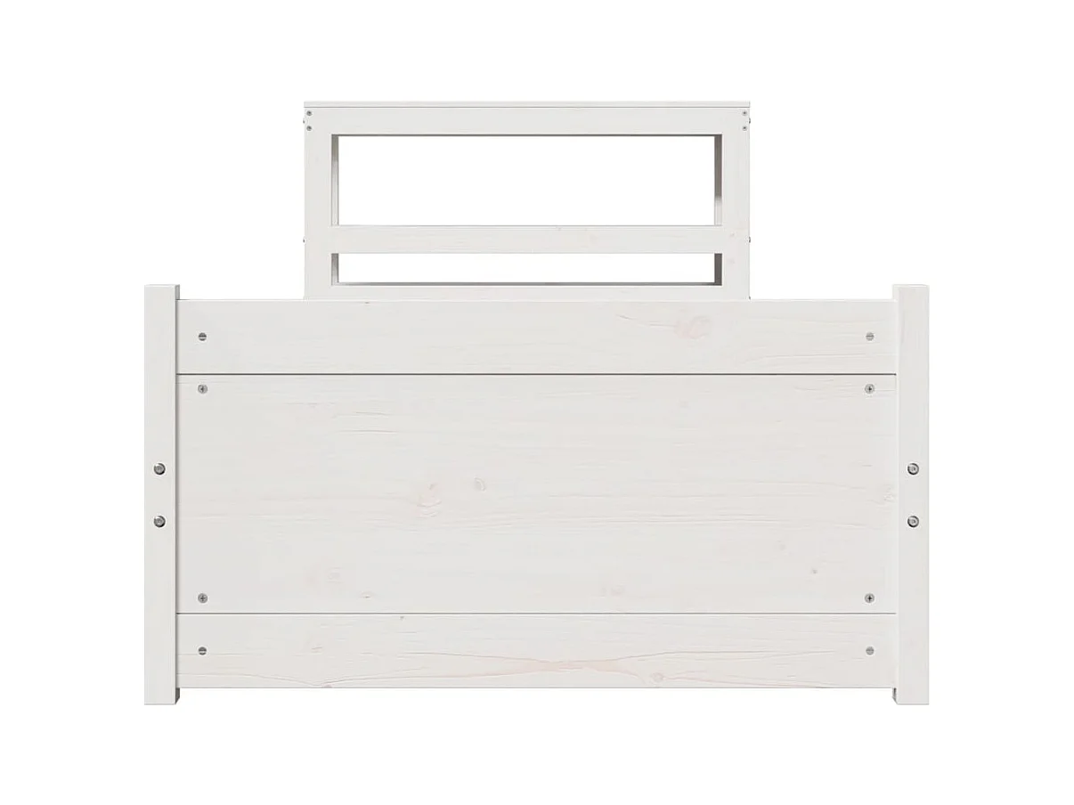 Letto per adulti | Letto singolo | Giroletto con Testiera senza Materasso Bianco 90x200 cm