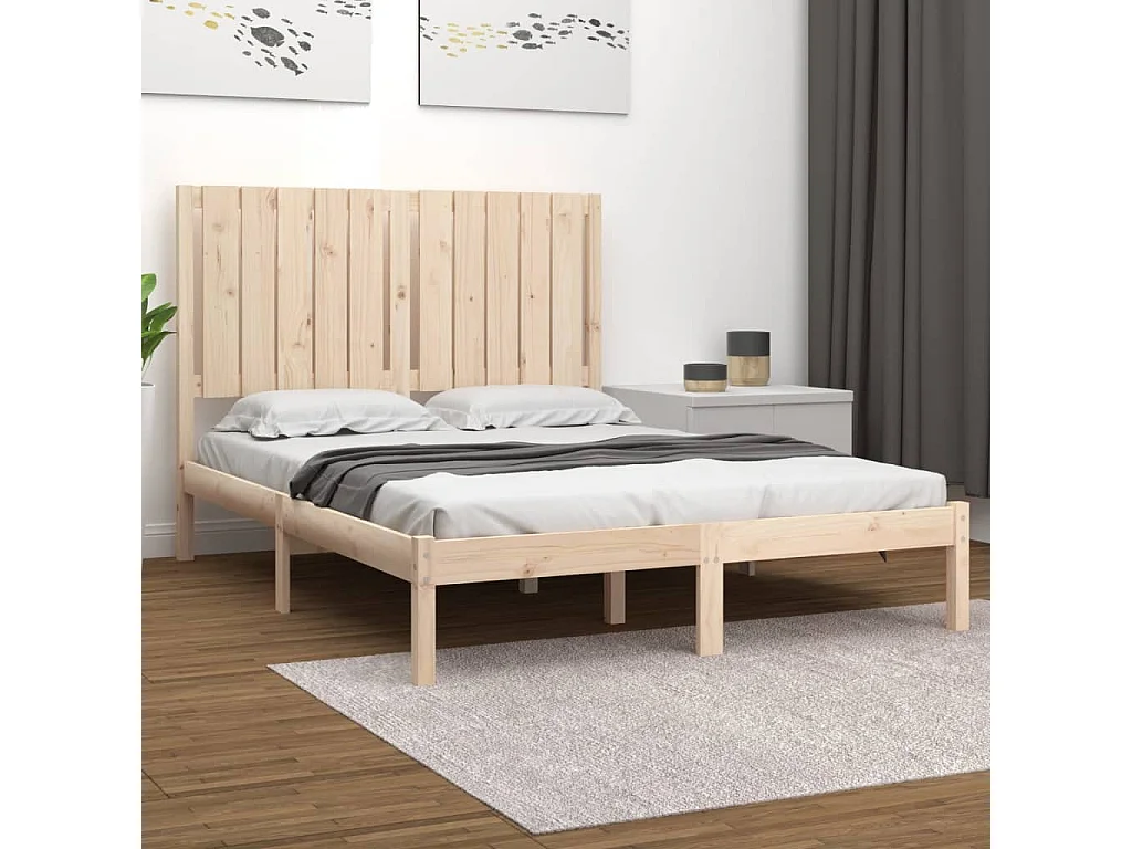 Lit simple | Lit adulte, enfant | Cadre de lit 120x190 cm bois massif