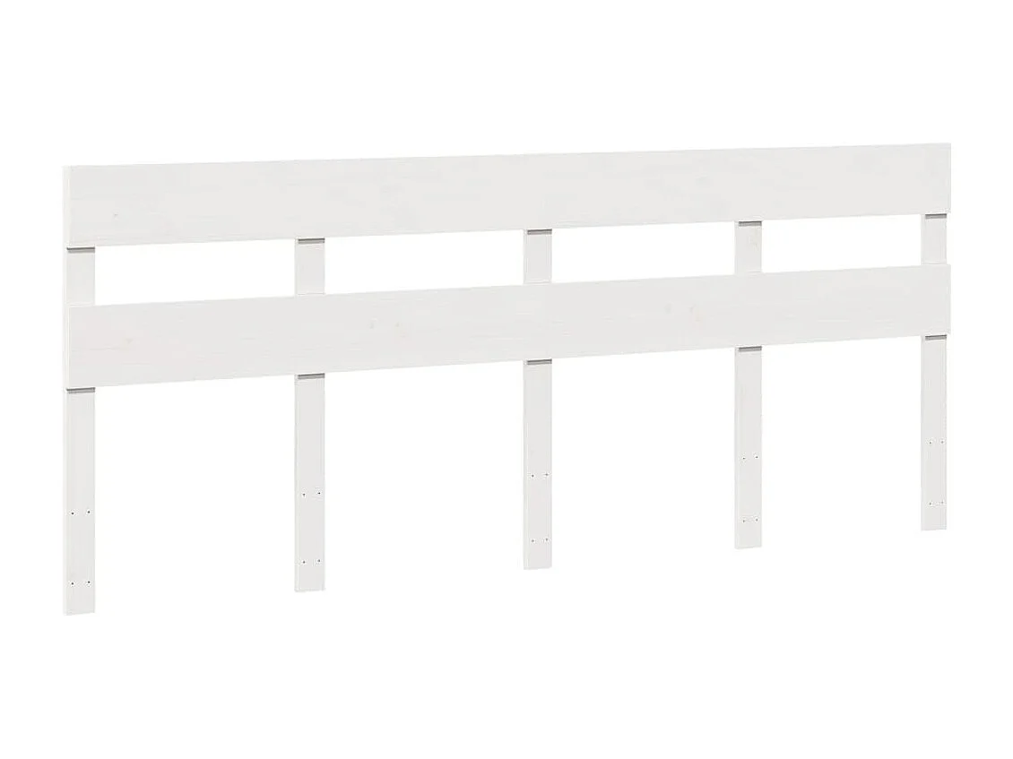 Lit double | Lit adulte | Cadre de lit blanc 180x200 cm bois massif de pin