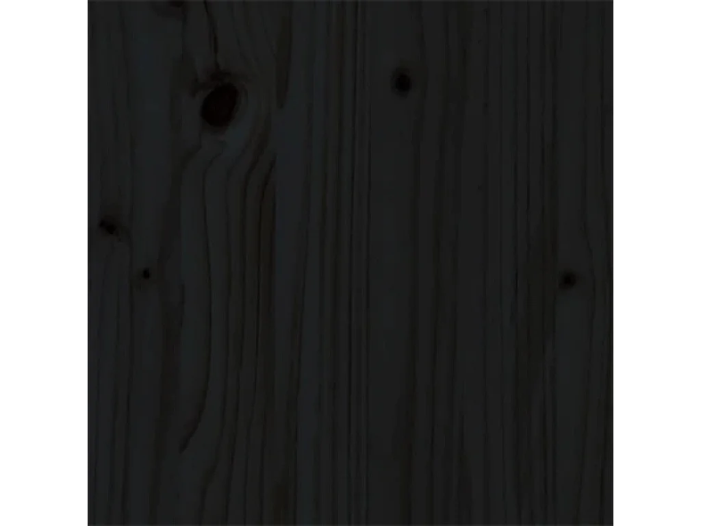 Lit double | Lit adulte | Cadre de lit noir bois massif 135x190 cm