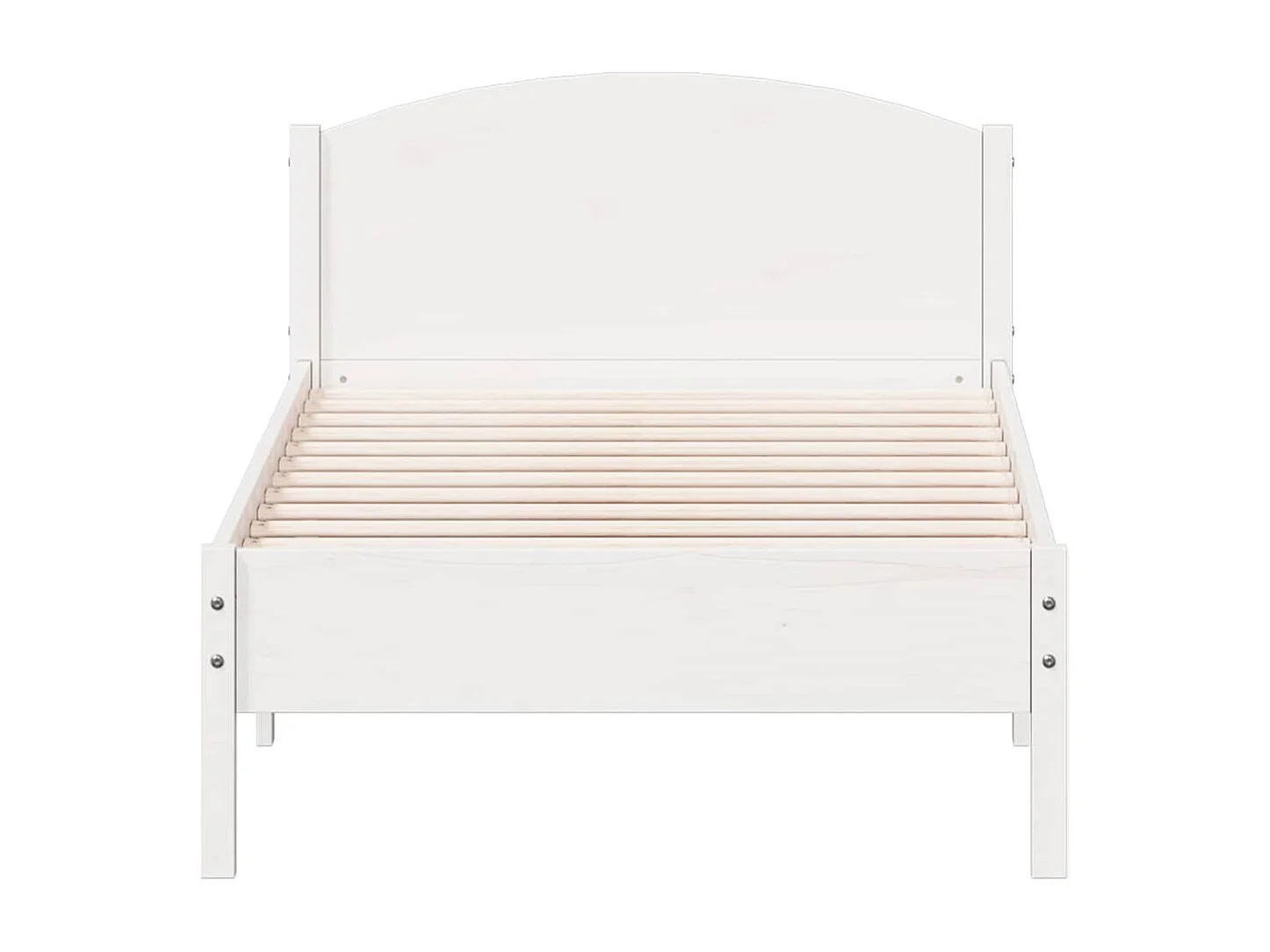 Lit simple | Lit adulte, enfant | Cadre de lit blanc 100x200 cm bois de pin massif