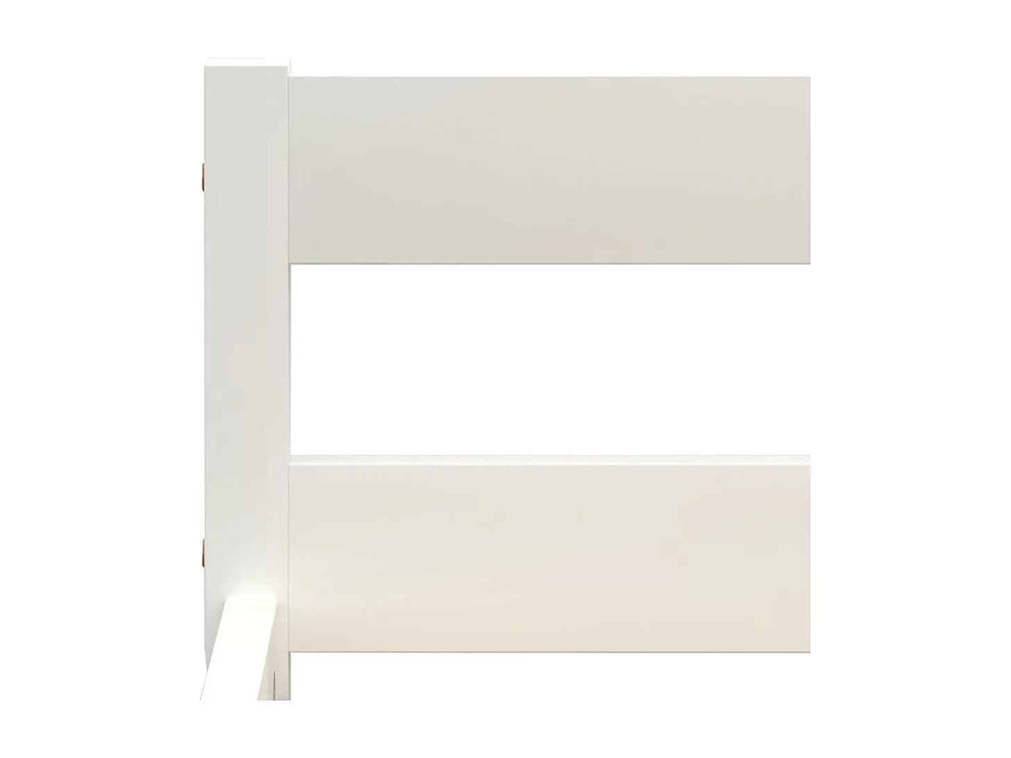 Lit simple | Lit adulte, enfant | Cadre de lit blanc bois de pin massif 90x200 cm