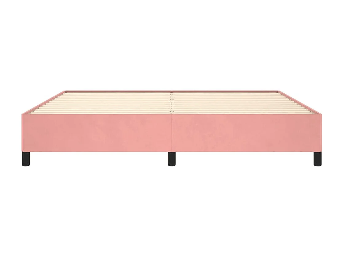 Lit double | Lit adulte | Cadre de lit rose 200x200 cm velours